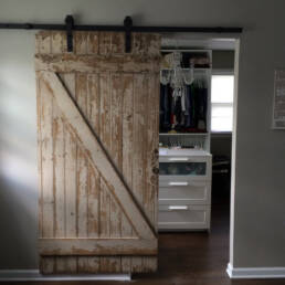 real antique wood barn door