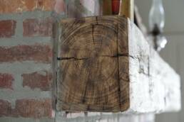 real antique wood custom mantl