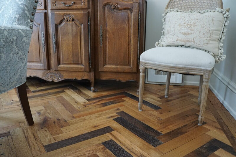 real antique wood creative floor
