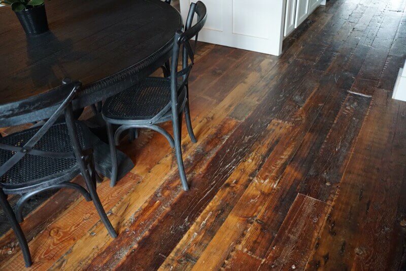 real antique wood salvaged floor